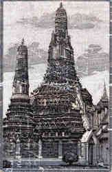 Scene of Temple of Dawn, "Wat Aroon" Postcard