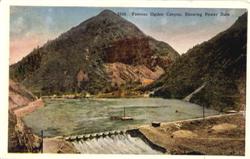 Famous Ogden Canyon, Showing Power Dam Utah Postcard Postcard