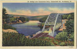 Bridge Over Connecticut River, Chesterfield Rd. Postcard