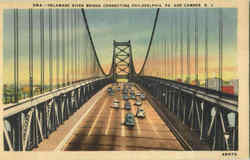 Delaware River Bridge Philadelphia, PA Postcard Postcard