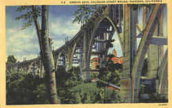 Arroyo Seco Colorado Street Bridge Postcard