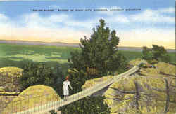 Swing Along Bridge In Rock City Gardens Postcard