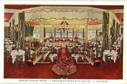 Marine Dining Room Postcard