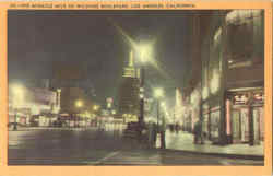 The Miracle Mile Of Wilshire Boulevard Postcard