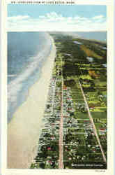 Airplane View Of Long Beach Washington Postcard Postcard