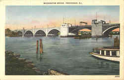 Washington Bridge Providence, RI Postcard Postcard