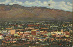 City Of Tucson Seen From A Mountain Postcard