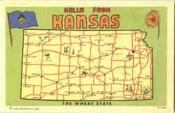 Hello From Kansas Postcard