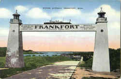 Marine Gateway Frankfort, MI Postcard Postcard