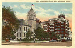 Court House And Wareham Hotel Postcard