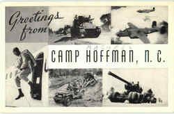 Greetings From Camp Hoffman Mackall Army Air Field, NC Postcard Postcard