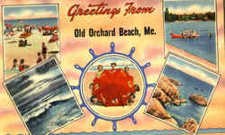 Greetings From Old Orchard Beach Postcard