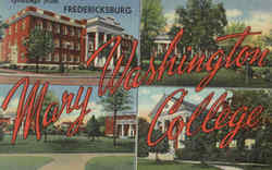 Greetings From Fredericksburg, Mary College Postcard