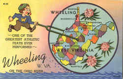 Wheeling On The Ohio River West Virginia Postcard Postcard