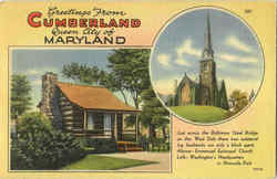 Greetings From Cumberland Maryland Postcard Postcard