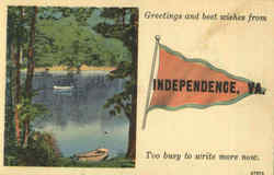 Greetings And Best Wishes From Independence Postcard