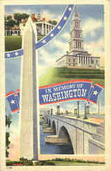 In Memory Of Washington Postcard