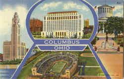 Greetings From Columbus Postcard