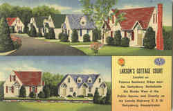 Larson's Cottage Court Gettysburg, PA Postcard Postcard