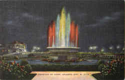 Fountain Of Light Atlantic City, NJ Postcard Postcard