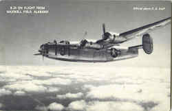 B-24 On Flight From Maxwell Field Alabama Postcard Postcard