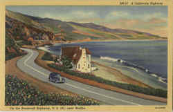 A California Highway, U. S. 101 Postcard