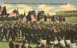 Religious Service And Massing Of The Colors Of 29Th Division Fort Meade, MD Postcard Postcard