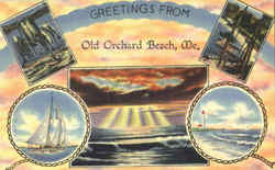 Greetings From Old Orchard Beach Postcard