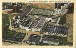 Aerial View Of Ac Spark Plug Plant On Dort Highway Flint, MI Postcard Postcard