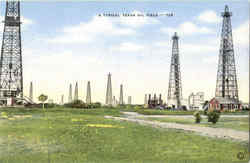 A Typical Texas Oil Field Postcard Postcard