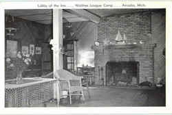 Lobby Of The Inn Walter League Camp Postcard