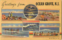 Greetings From Ocean Grove Postcard