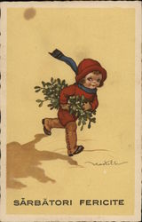 Sărbători Fericite - Happy Holidays Children Postcard Postcard