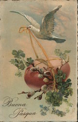 A dove carrying an egg Postcard