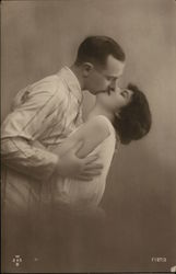 Couple Kissing Passionately Couples Postcard Postcard