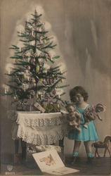 Christmas Tree Children Postcard Postcard