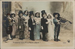 Children Dressed in Fine Clothes - Wedding Party Marriage & Wedding Postcard Postcard