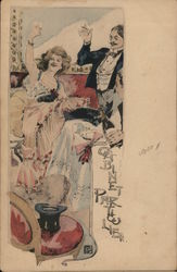 French Cabinet Par Tu Lier - Drinking, Party Postcard