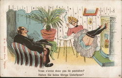 Woman Sitting Showing Bottom Postcard