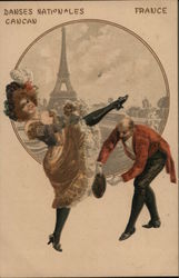 Danses Nationales Cancan France Postcard