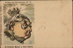 French Queen Victoria Satire c1900 Royalty Postcard Postcard Postcard