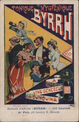 Byrrh Tonic Poster - Bridge & Groom with Guests Advertising B. Moloch Postcard Postcard Postcard