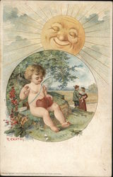 Cupid Mending Hearts Postcard