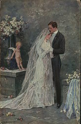 Wedding Portrait of Couple Postcard