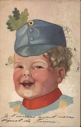 Baby Wearing Uniform Postcard