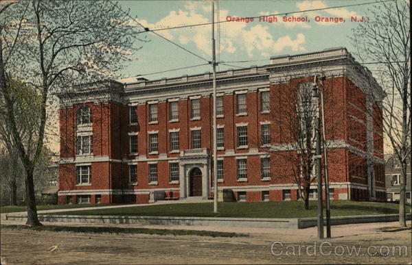 Orange High School New Jersey Postcard