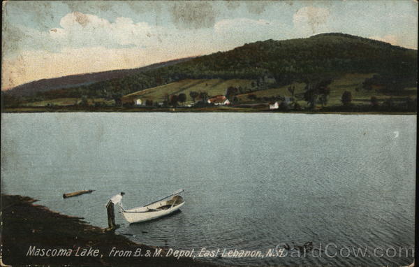 Mascoma Lake, From B&M Depot East Lebanon, NH Postcard