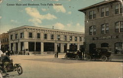 Corner of Main and Shoshone Postcard