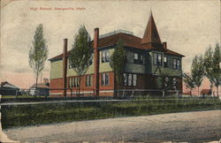 High School Grangeville, ID Postcard Postcard Postcard