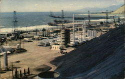 Oil Wells in Ocean North of Ventura California Postcard Postcard Postcard